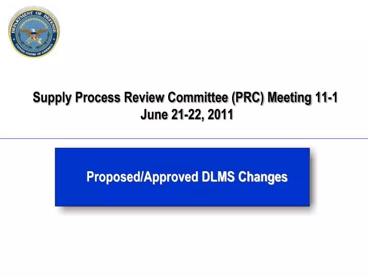 supply process review committee prc meeting 11 1 june 21 22 2011
