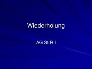 wiederholung
