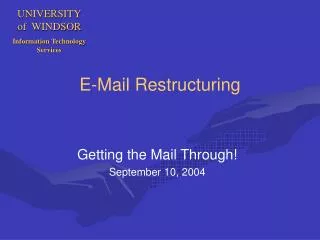 E-Mail Restructuring