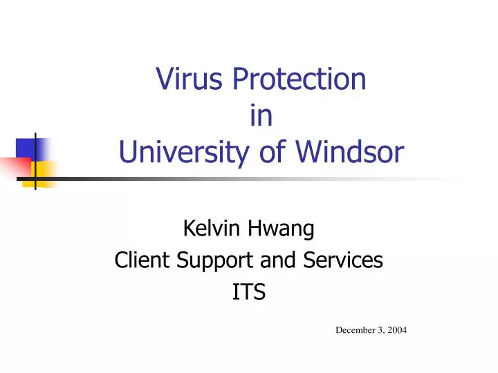 virus protection in university of windsor