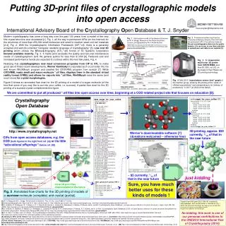 Putting 3D-print files of crystallographic models into open access