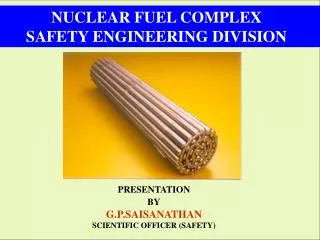 NUCLEAR FUEL COMPLEX SAFETY ENGINEERING DIVISION