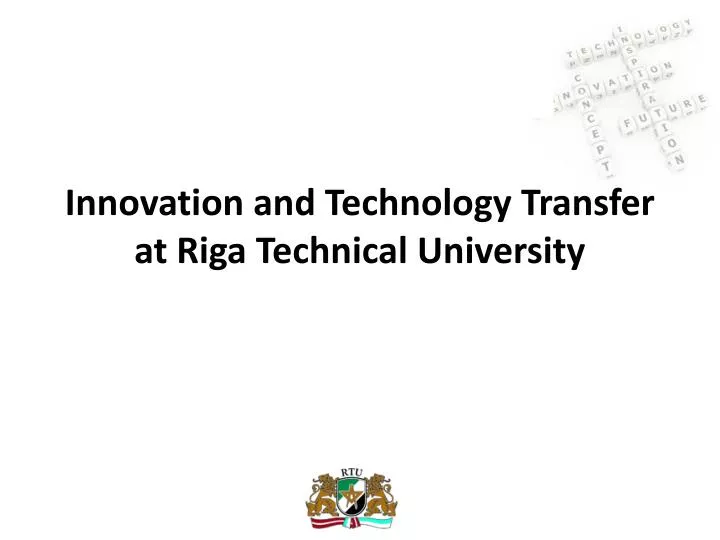 innovation and technology transfer at riga technical university