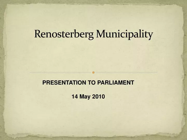 renosterberg municipality
