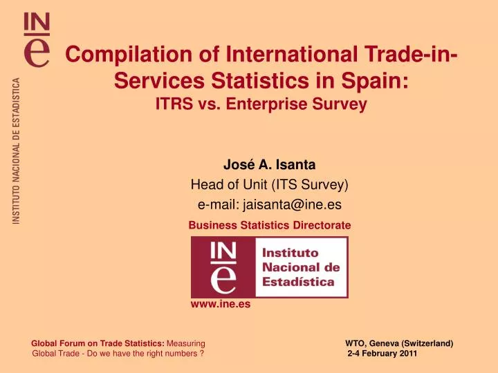 compilation of international trade in services statistics in spain itrs vs enterprise survey