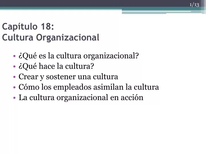 cap tulo 18 cultura organizacional