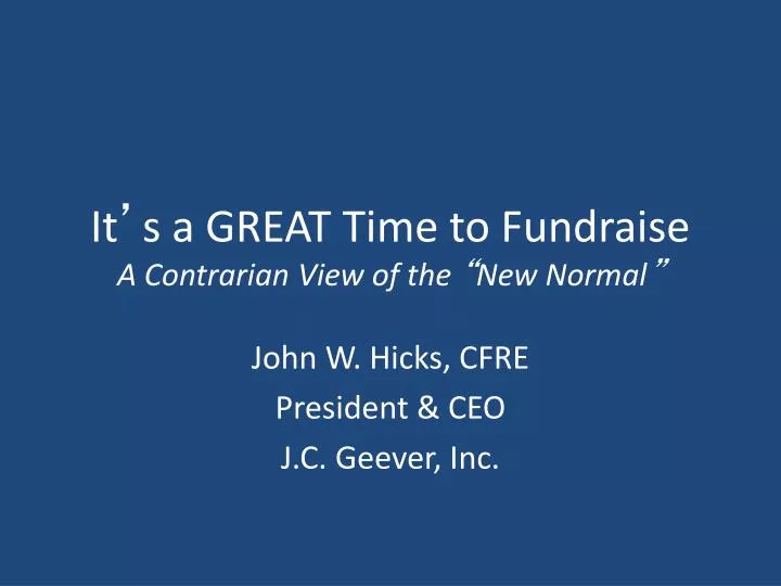 it s a great time to fundraise a contrarian view of the new normal