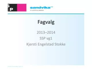 fagvalg