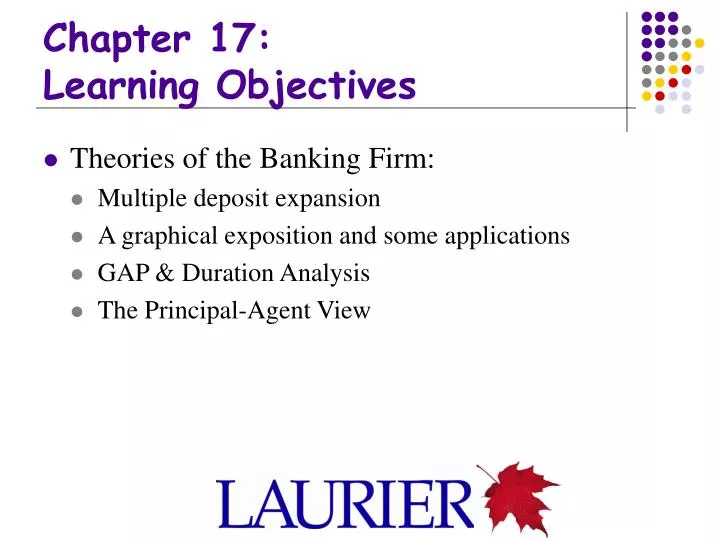 chapter 17 learning objectives