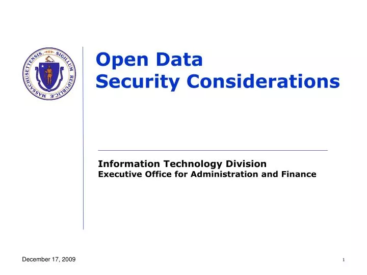 open data security considerations