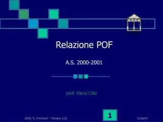 relazione pof a s 2000 2001