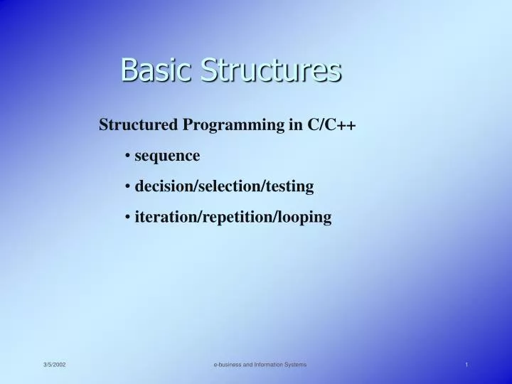 basic structures