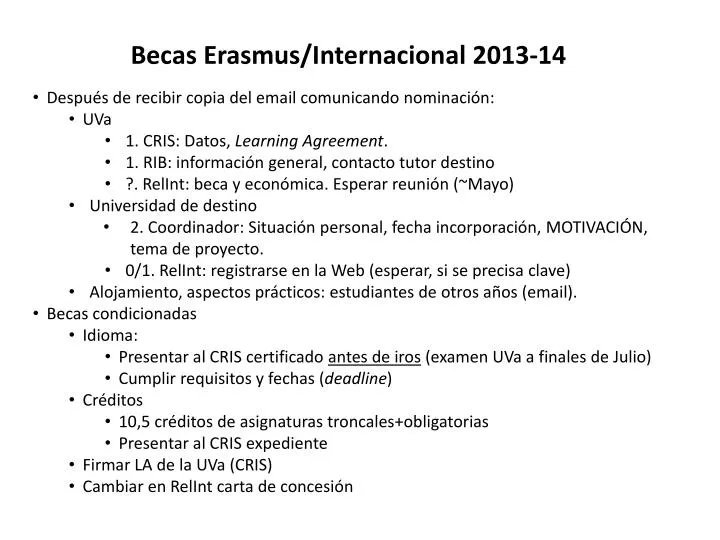 becas erasmus internacional 2013 14