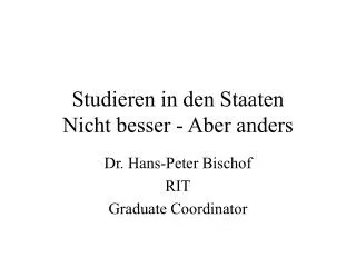 studieren in den staaten nicht besser aber anders