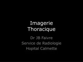 imagerie thoracique