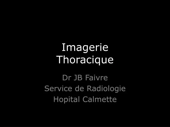 imagerie thoracique