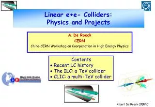 Linear e+e- Colliders: Physics and Projects