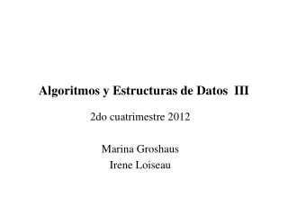 algoritmos y estructuras de datos iii