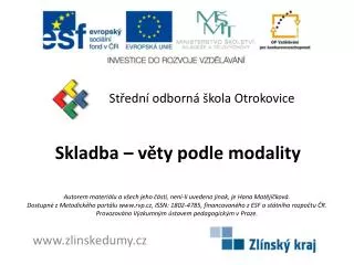 skladba v ty podle modality