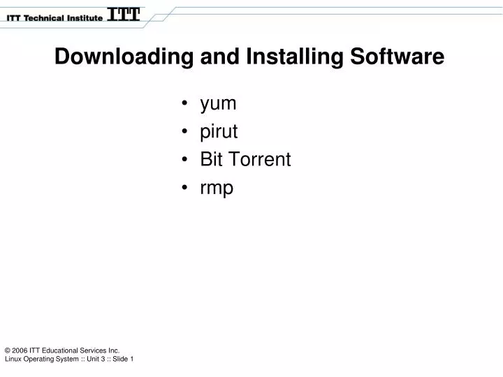 downloading and installing software
