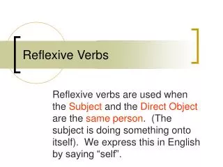 Reflexive Verbs