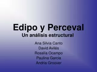 edipo y perceval