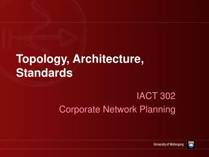 topology architecture standards