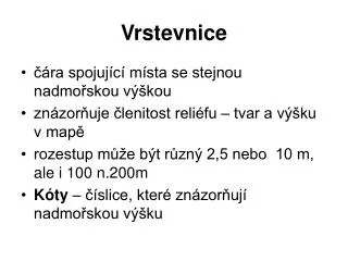 vrstevnice