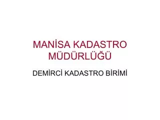 man sa kadastro m d rl