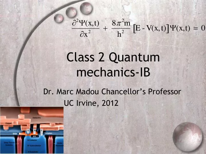 class 2 quantum mechanics ib