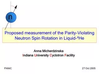 Proposed measurement of the Parity-Violating Neutron Spin Rotation in Liquid- 4 He