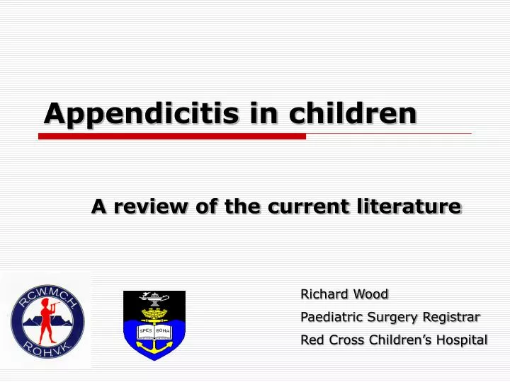 appendicitis in children