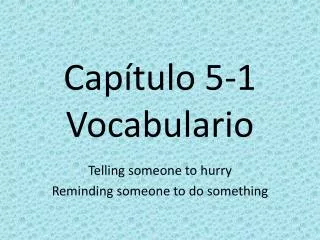 cap tulo 5 1 vocabulario