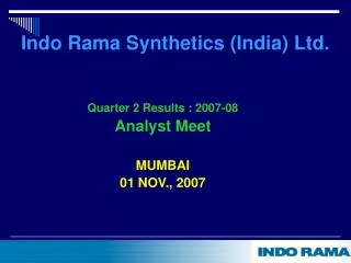 Indo Rama Synthetics (India) Ltd.