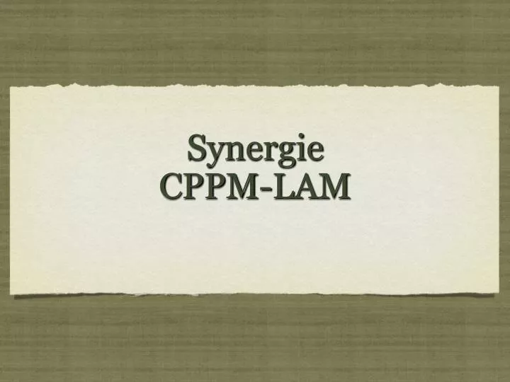 synergie cppm lam