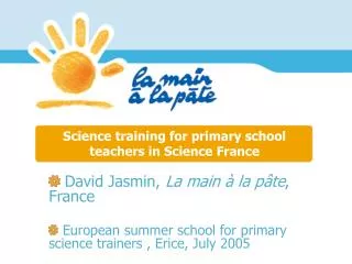 Science training for primary school teachers in Science France