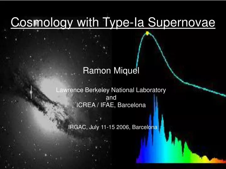 cosmology with type ia supernovae