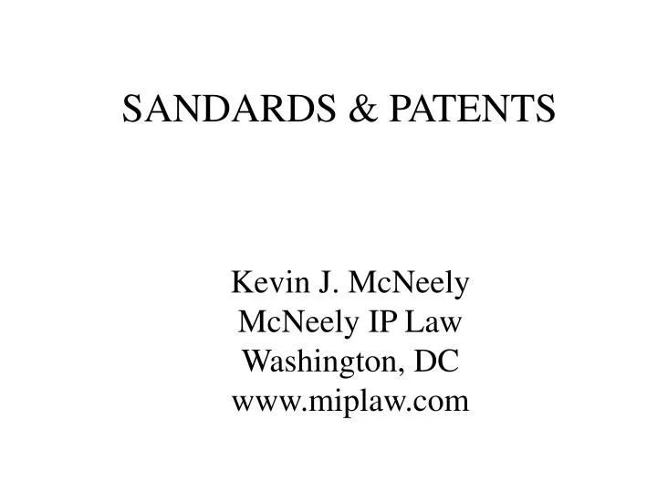 sandards patents