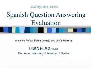 Spanish Question Answering Evaluation