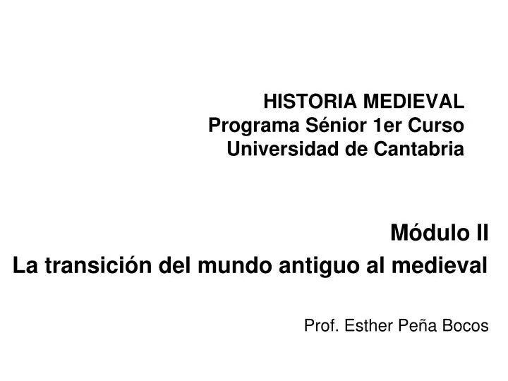 historia medieval programa s nior 1er curso universidad de cantabria