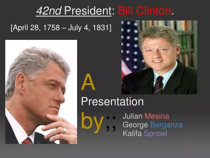 42nd president bill clinton