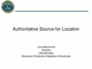Authoritative Source for Location