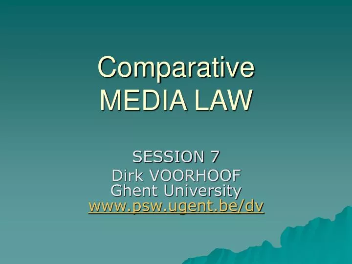 comparative media law