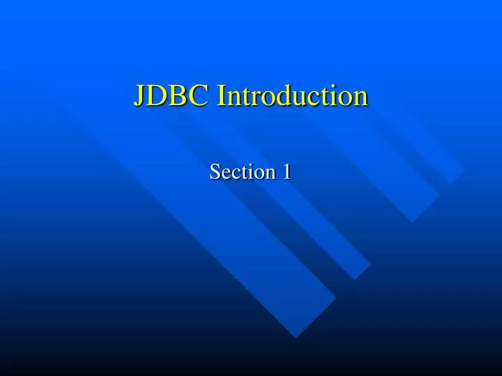 jdbc introduction