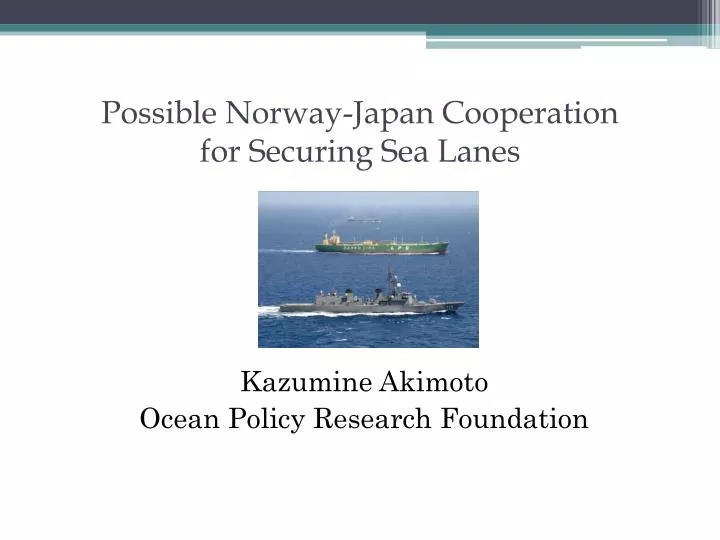 possible norway japan cooperation for securing sea lanes