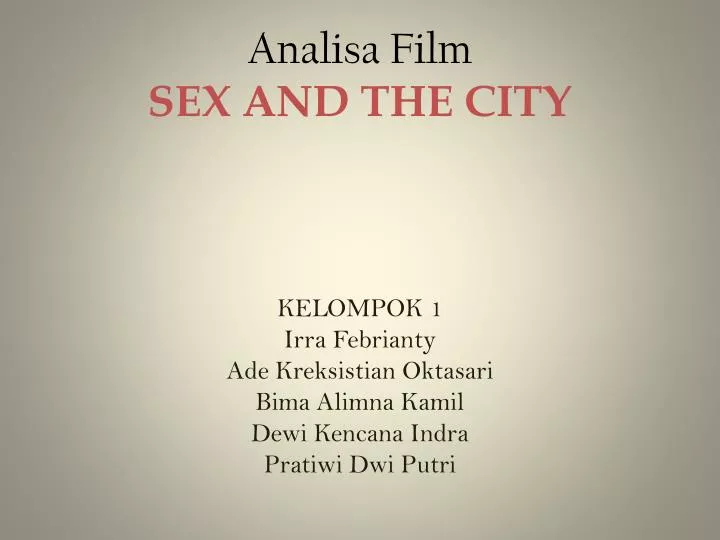 analisa film sex and the city