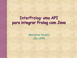 interprolog uma api para integrar prolog com java