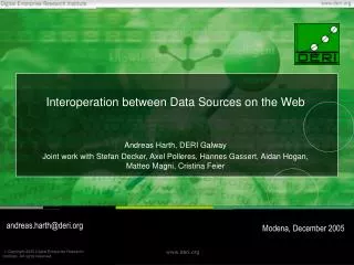 Interoperation between Data Sources on the Web