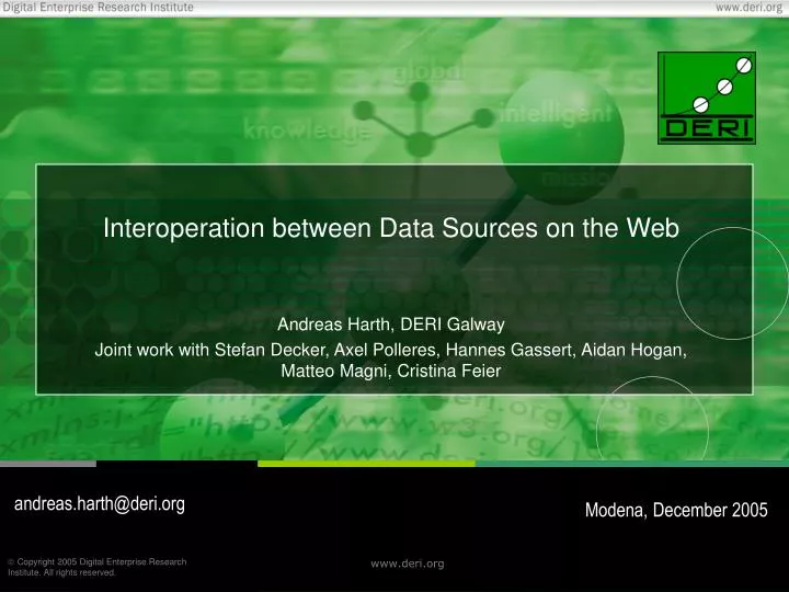 interoperation between data sources on the web