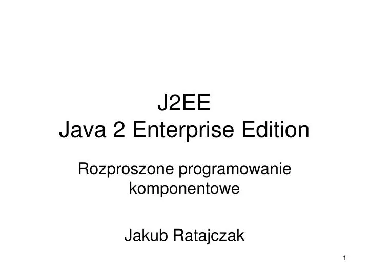 j2ee java 2 enterprise edition